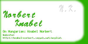 norbert knabel business card